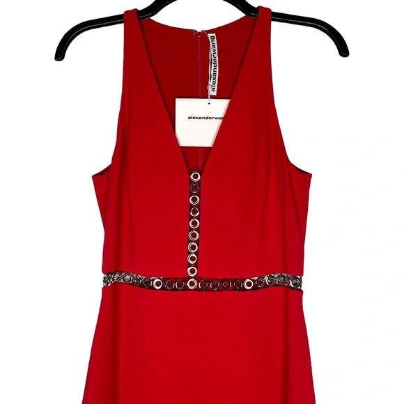 Alexander Wang Racerback Column Dress w/ Grommet Trim, NWT